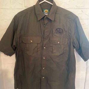 Cabela's Olive Green Short-Sleeve Button-Down Work Shirt